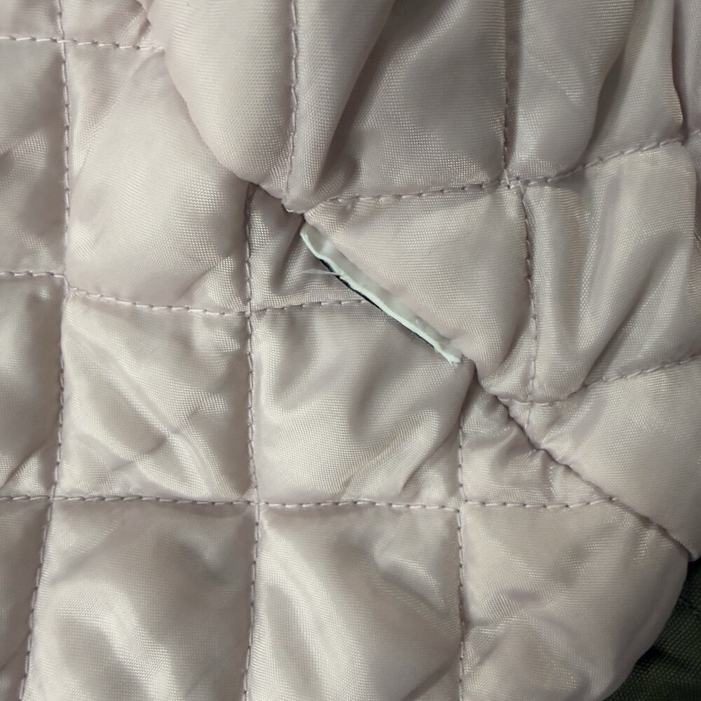 JCrew Perfect Winter Parka Olive Quilted Lined Faux Fur Hood Coat‎ Womens *L - Picture 7 of 13